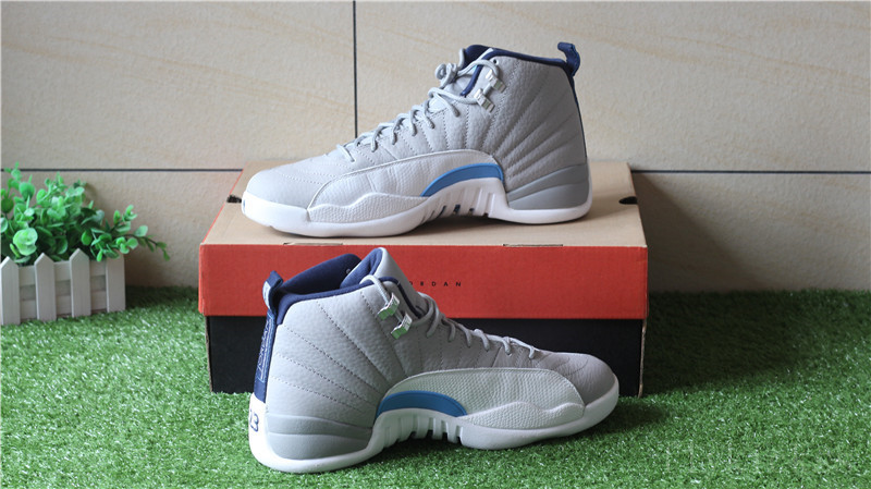 Authenitc Air Jordan 12 Retro Wolf Grey UNC